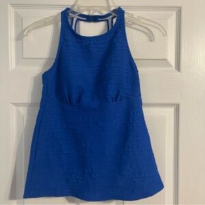 Lands' End Royal Blue Textured Swim Tank Top Size 6